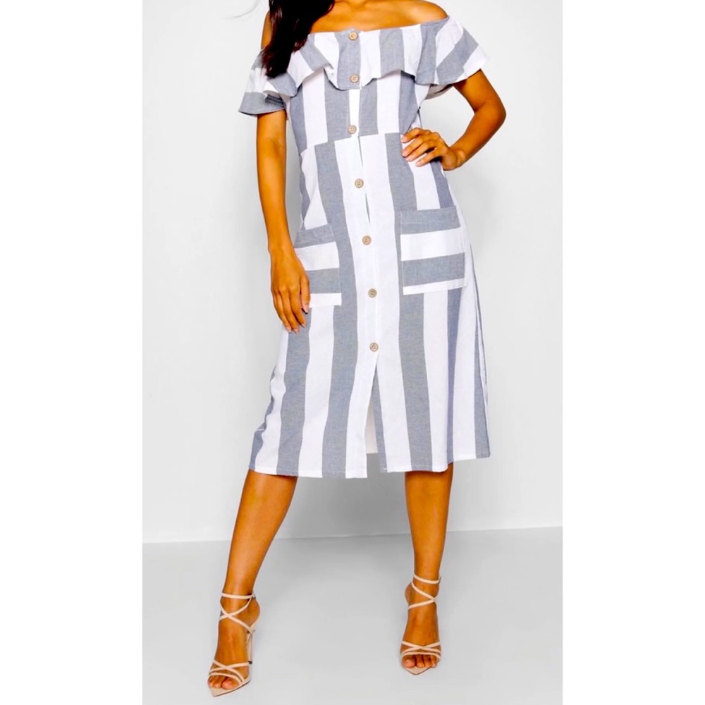 Off The Shoulder Midi Dress